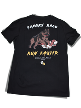 Load image into Gallery viewer, &quot;HUNGRY DOGS RUN FASTER&quot; T-Shirt - Black
