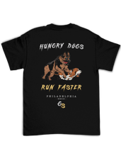 Load image into Gallery viewer, &quot;HUNGRY DOGS RUN FASTER&quot; T-Shirt - Black
